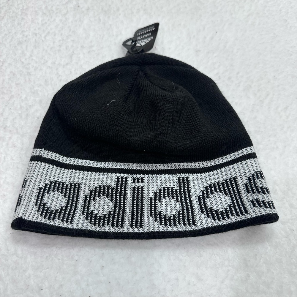 Black Youth Knit Adidas Beanie Hat